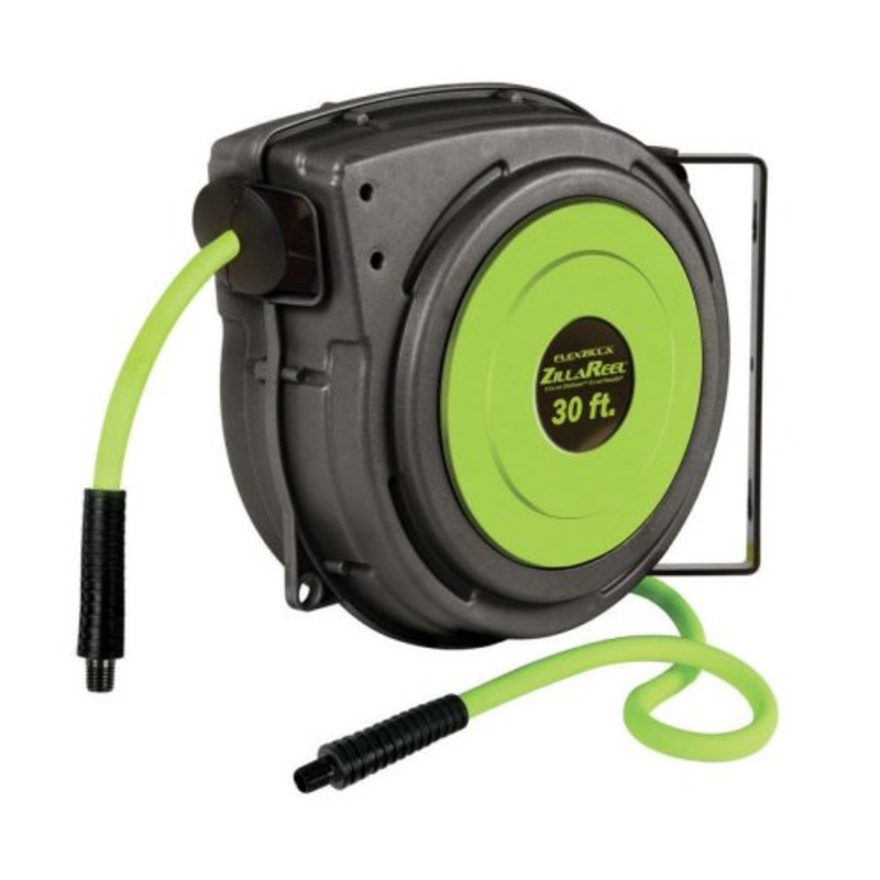 ZillaReel L8230FZ Flexzilla Retractable 30′ x 3/8 Hybrid Polymer Air Hose Reel