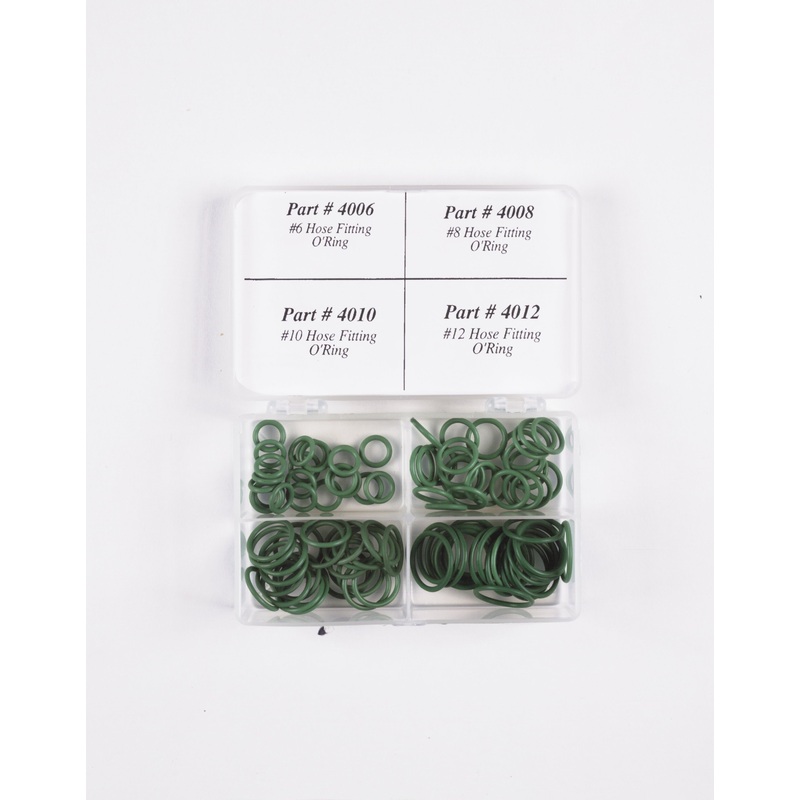 100 pc Top Four ORing Assortment- Hose Fitting Green HNBR O-Rings
