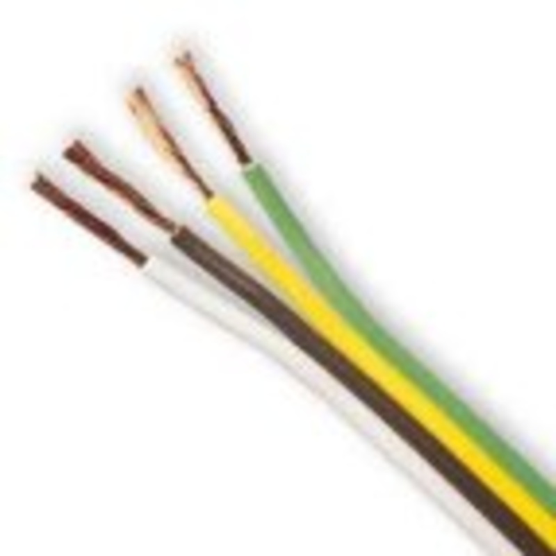 14/4 Trailer Wire – Quad Conductor – 100 ft – White, Brown, Yellow, Green
