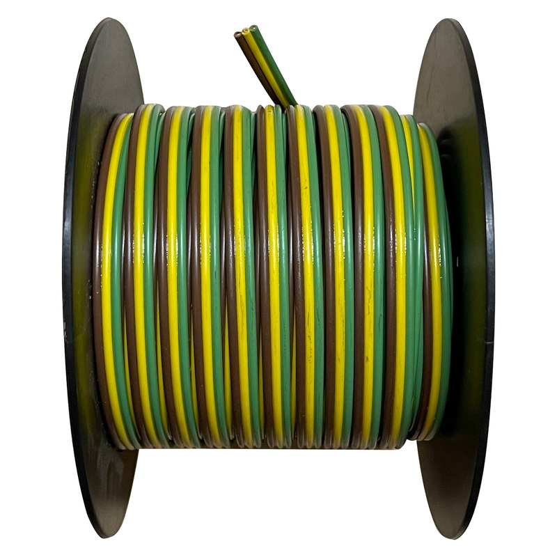 16/3 Parallel Bonded Wire – 100 ft – Brown, Yellow, Green
