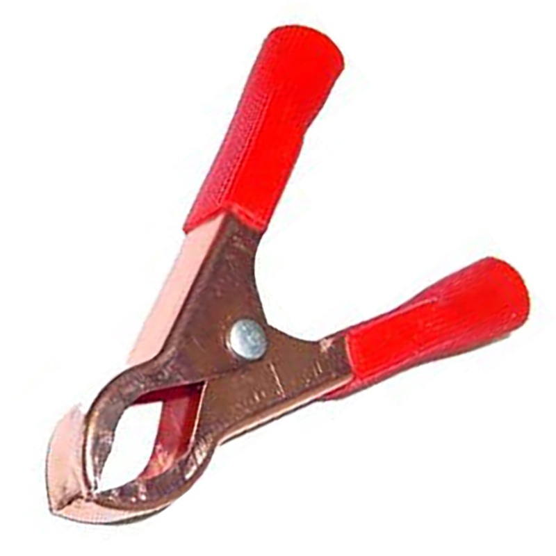 Battery Clip 50 AMP Steel Copper Plated , RED each