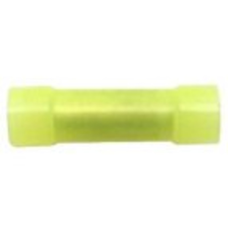 Nylon Insulated Yellow Flared Butt Connector 12-10 Gauge – 100 or 500 Pack