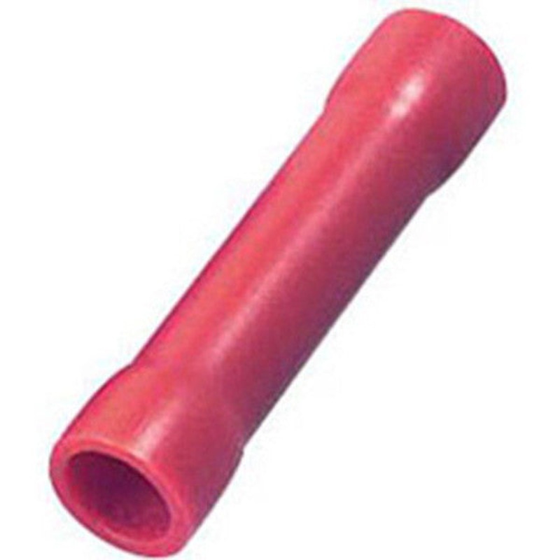 Vinyl Insulated Red Butt Connector 22-18 Gauge – 100 to 1000 Pack