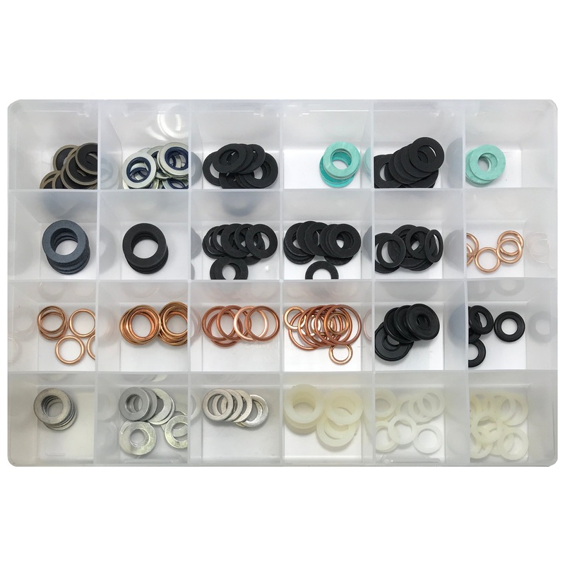 185 Piece Large Oil Drain Plug Gasket Assortment Kit