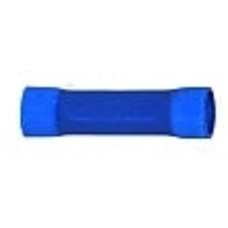 6 AWG Vinyl Insulated Butt Connector – Blue – 10 to 500 Pack – Made in USA