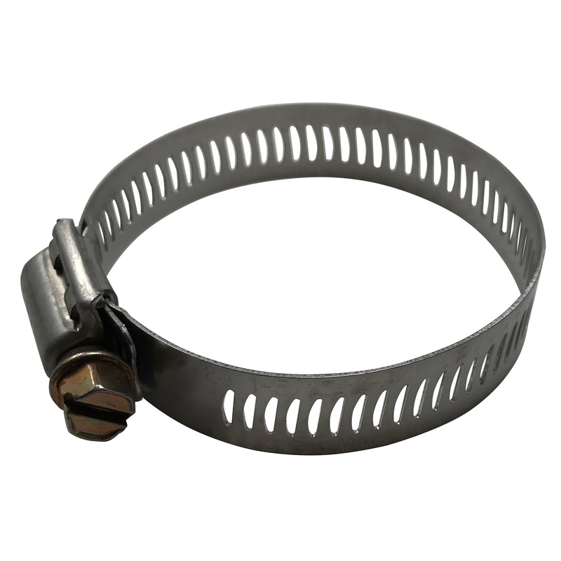 SAE #28 Stainless Steel Worm Gear Hose Clamp – 1-5/16 to 2-1/4 – 1/2 Band – 10 or 100 Pack – Made in USA