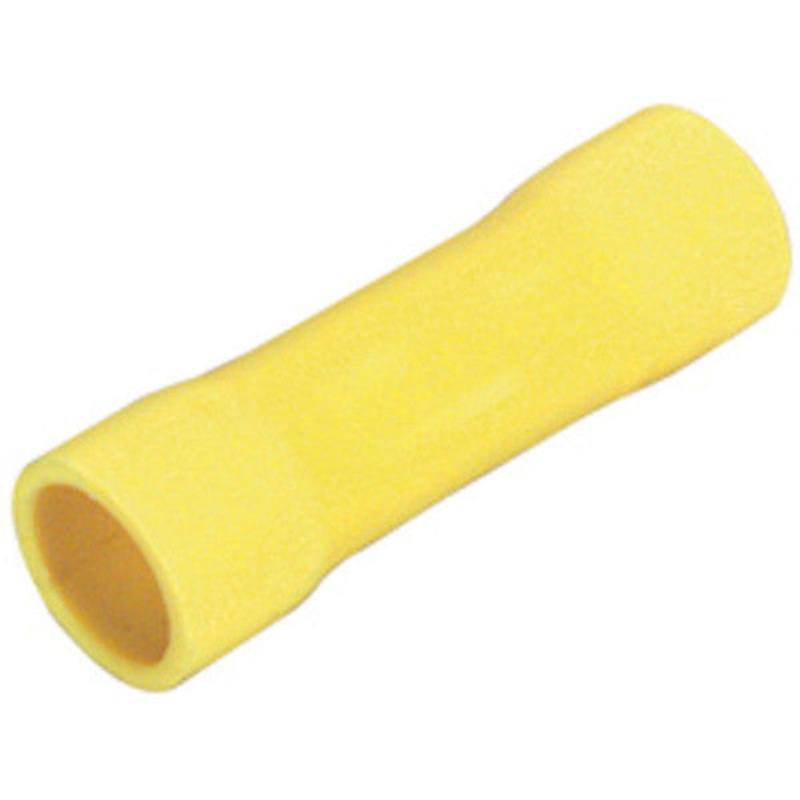 Vinyl Insulated Yellow Butt Connector 12-10 Gauge – 100 to 1000 Pack