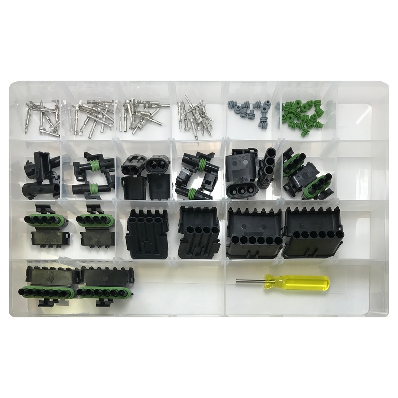 Weather Pack Terminal Connector Assortment Kit – 91 Piece