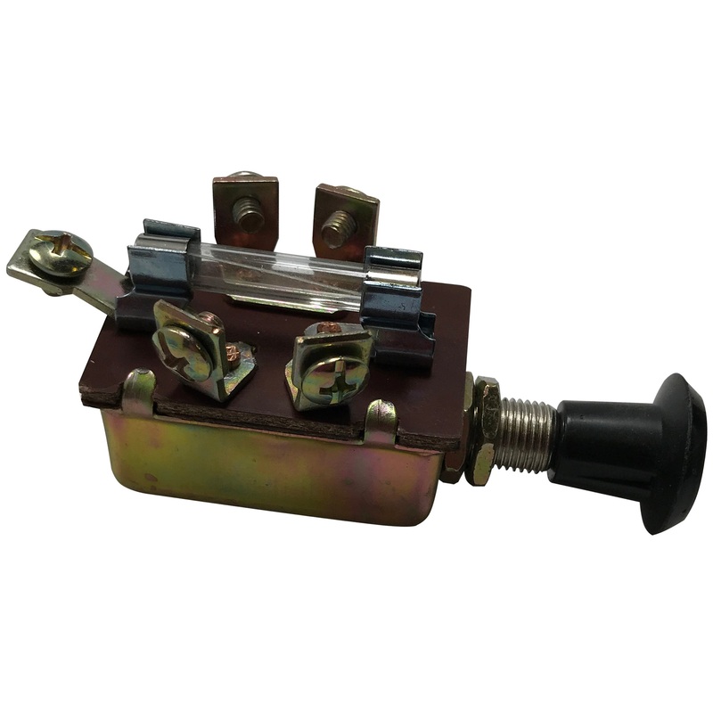 12V Universal Push-Pull Headlight Switch – 3-Position, 5-Terminal, Fused