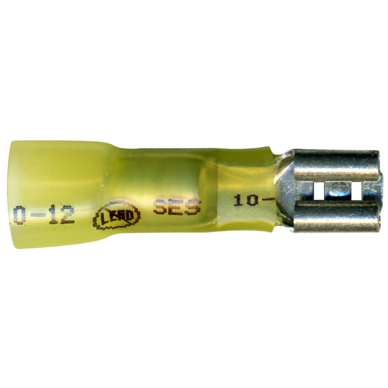 Elektralink Heat Shrink & Solder Female Quick Disconnect 12-10 Gauge .250 Tab – 10 to 500 Pack