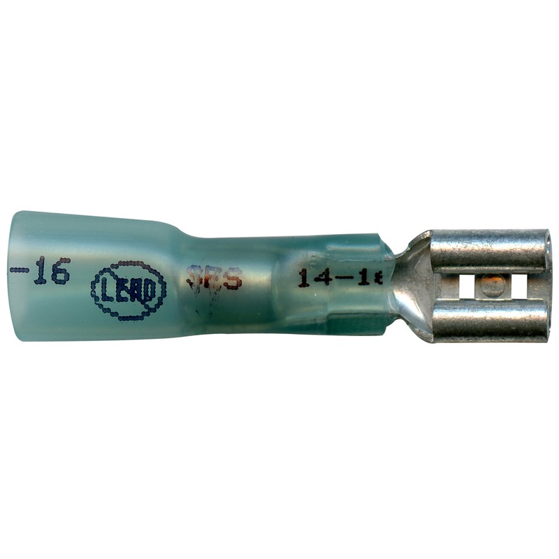 Elektralink Heat Shrink & Solder Female Quick Disconnect 16-14 Gauge .250 Tab – 10 to 500 Pack