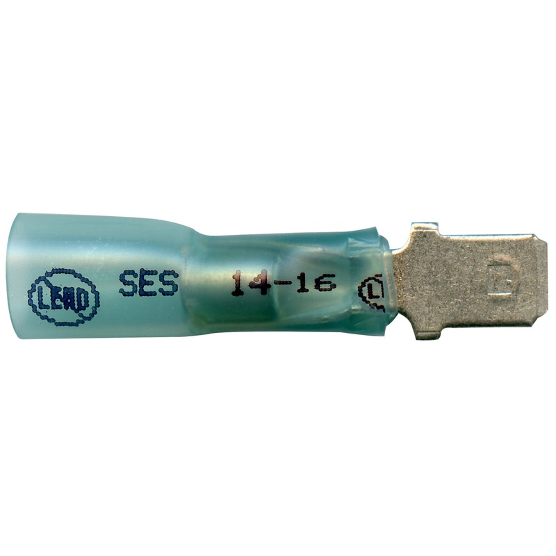 Elektralink Heat Shrink & Solder Male Quick Disconnect 16-14 Gauge .250 Tab – 10 to 500 Pack