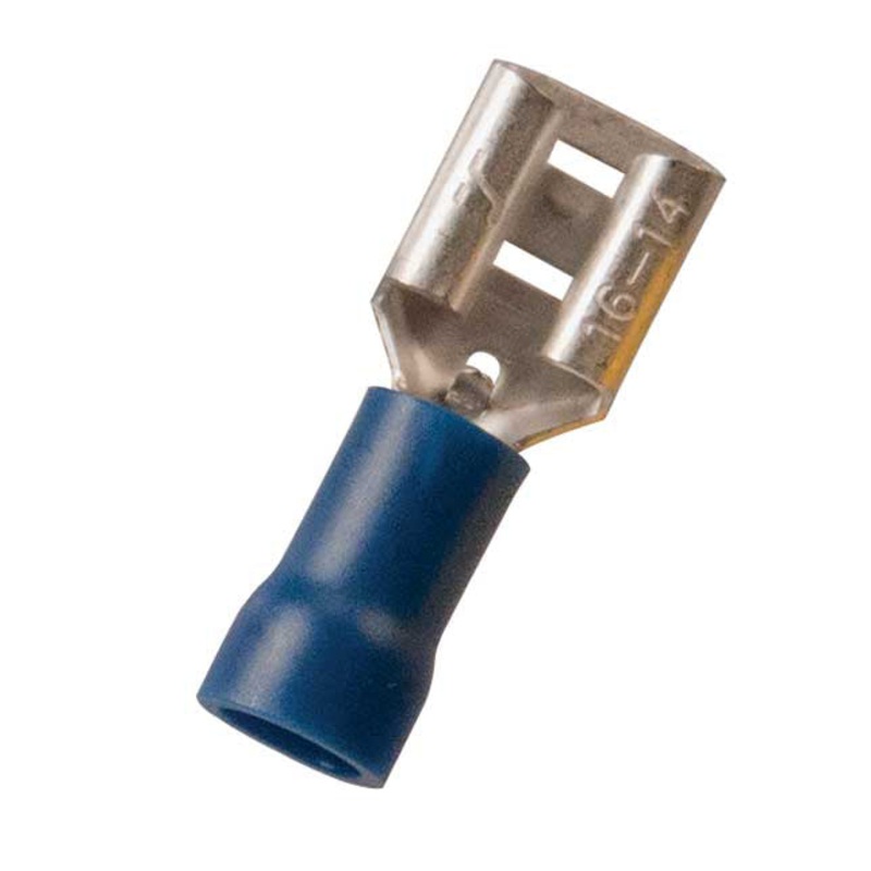 16-14 AWG Vinyl Insulated Female Quick Disconnect Connector – 0.250 Tab – 100 to 500 Pack