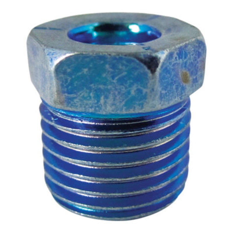 Blue Oversize Tube Nut – 1/4 x 9/16 – 18 TPI – 9/16 Hex – 10 Pack
