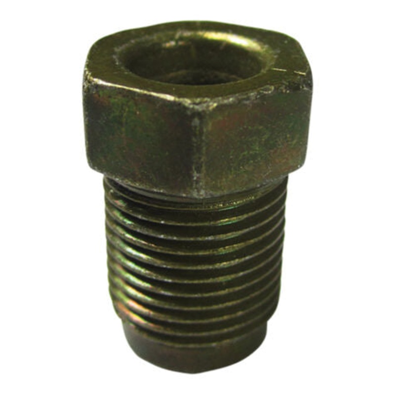 Bubble/Inverted Flare Tube Nut – 1/4 Line – 12mm x 1.0 Thread – 13mm Hex – Olive Finish – 10 Pack