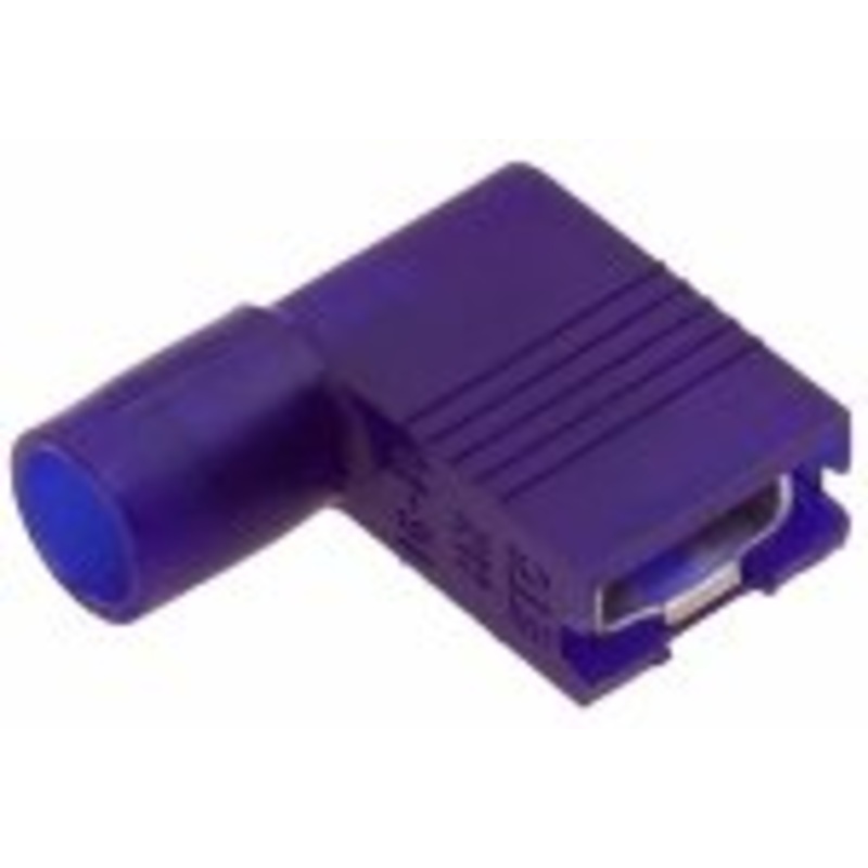 Nylon Insulated Blue Flag Terminal Quick Disconnect Connector 16-14 Gauge .250 Tab – 100 Pack