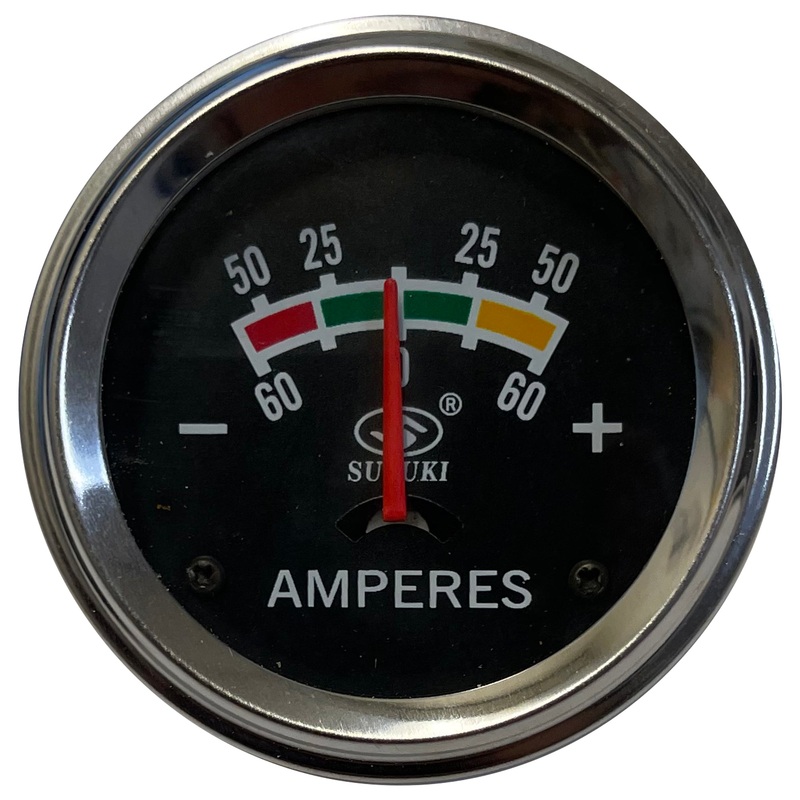 OPTA 2-1/16 Chrome Ammeter Gauge 60-0-60 with Mounting Kit