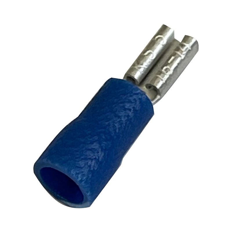 Vinyl Insulated Blue Female Quick Disconnect Connector 16-14 Gauge .110 Tab – 100 or 400 Pack