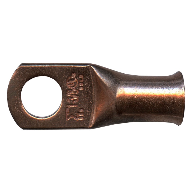 1 AWG Copper Lug – 3/8 Ring Terminal – 10 or 100 Pack