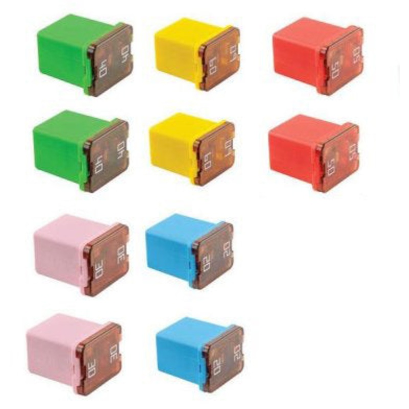 10 Piece Jcase FMX Low Profile Cartridge Style Fuse Assortment Kit