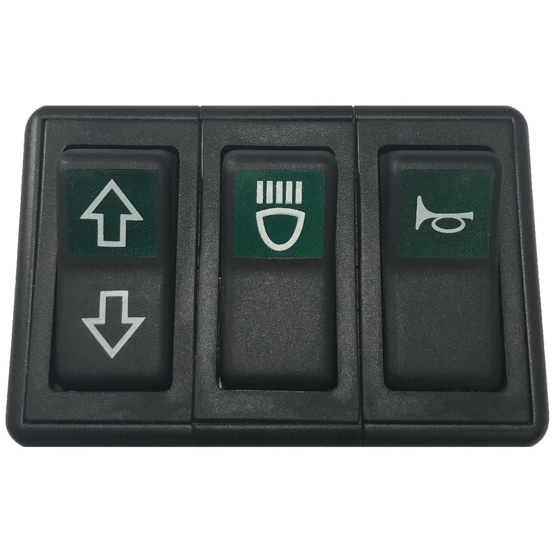 3 Horn, Light & Turn Signal Combo Switch 3 piece Illuminated Rocker Switch Set – 1 or 4 Pack