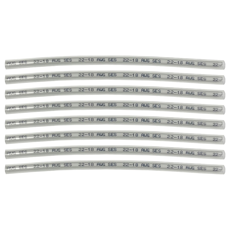 Crystal Clear Dual Wall Adhesive-Lined Heat Shrink Tubing 3:1 .186 ID 22-18 AWG – 6 Inch 8 Pack