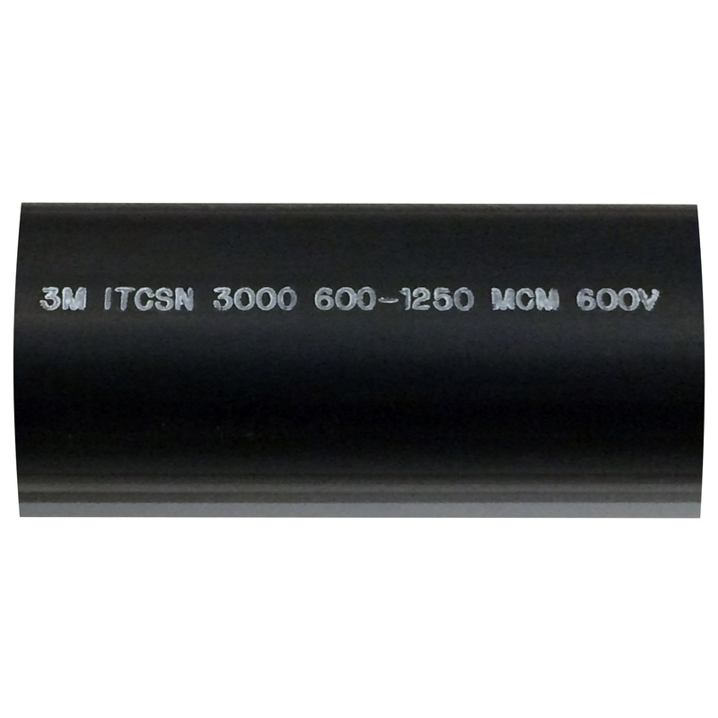 Heavy Dual Wall 3M Adhesive-lined Heat Shrink Tubing 3:1 Black 3 ID 600-1250 MCM – 6 Inch 1 Each