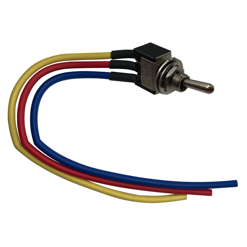 Mini Toggle Switch – ON-OFF-ON – SPDT with 6 Leads – 3A @ 250V – 1 to 10 Pack