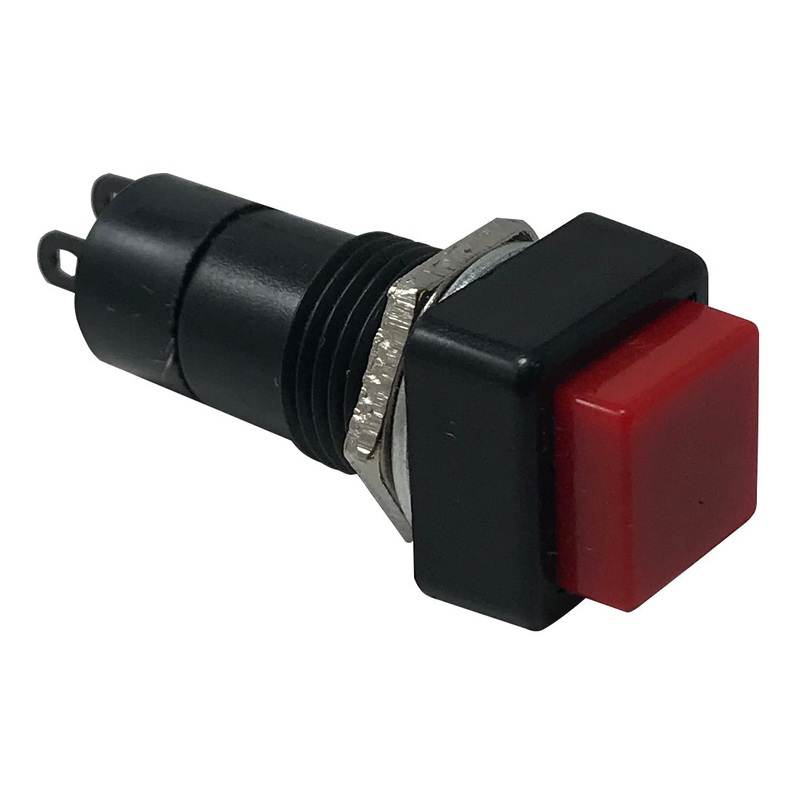OFF/ ON SPST Square Red Momentary Push Button Switches 2 pin