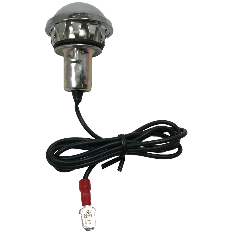 (2) License Plate Light Bulb Socket Standard S-40 Lamp Repair Pigtail Assembly