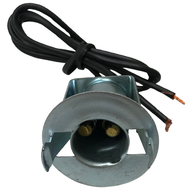 (2) Two Lead Light Electrical Connector Standard S-31N Socket Lamp Pigtail