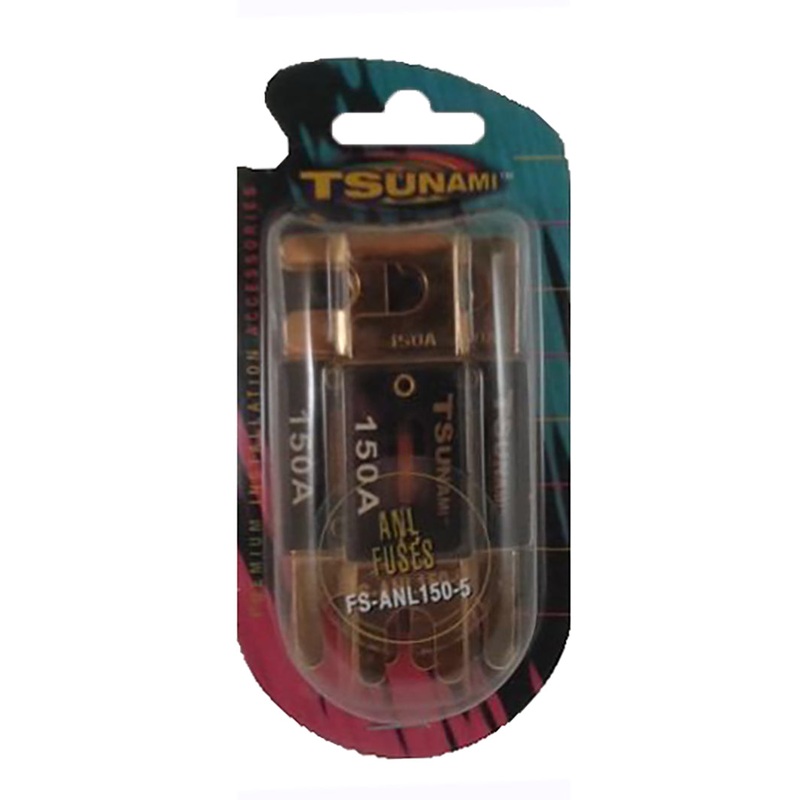 5 Pack Tsunami Premium 24kt GOLD 150 amp ANL FUSES