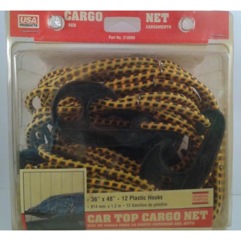 Car Roof Top Rack Mesh Cargo Net Cover Luggage Carrier Basket With Hooks USA Made