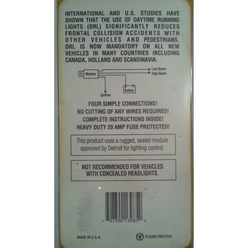 FEDERATED AUTO BWD 86000-3 Daytime Running Lights KIt Code S DRL – USA made