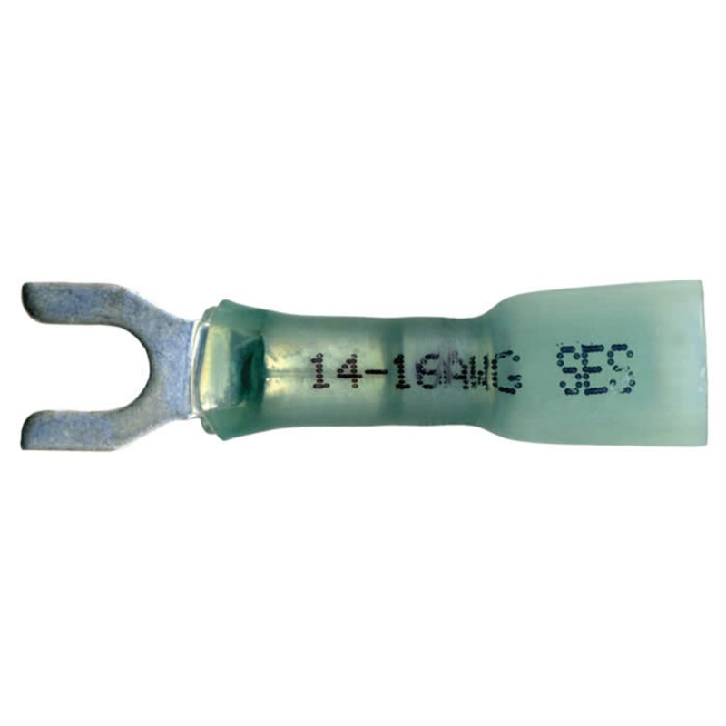 Multilink Heat Shrink Crimp & Solder Spade Terminal 16-14 AWG #8 Stud – 10 to 500 Pack