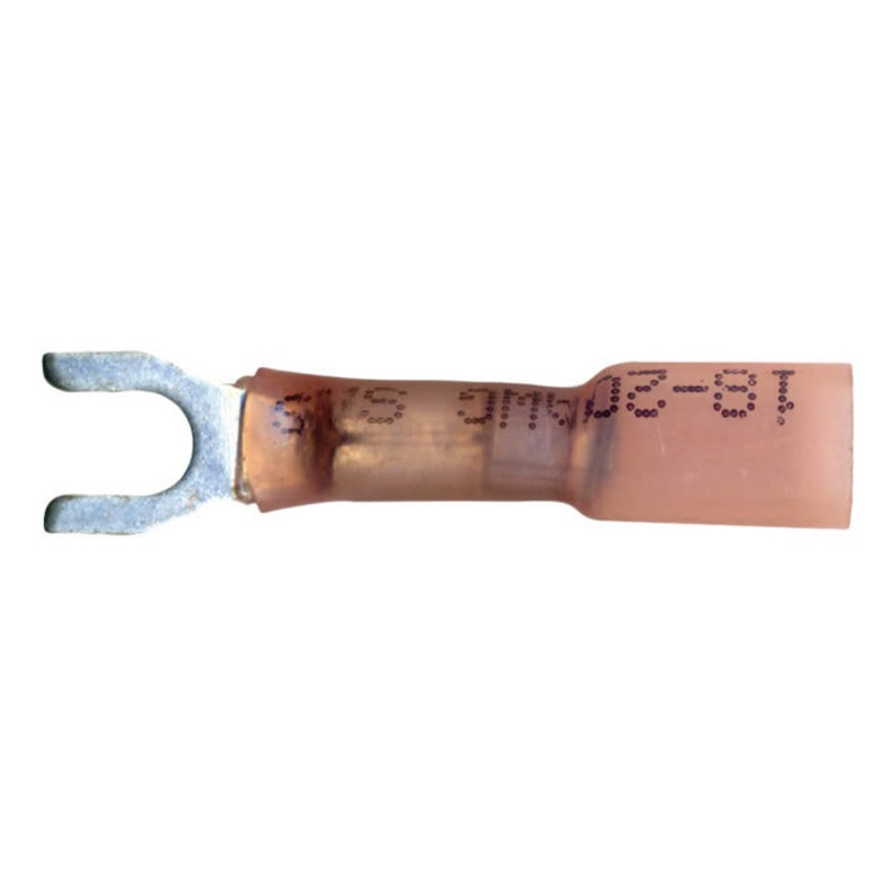 Multilink Heat Shrink Crimp & Solder Spade Terminal 22-18 AWG #8 Stud – 10 to 500 Pack