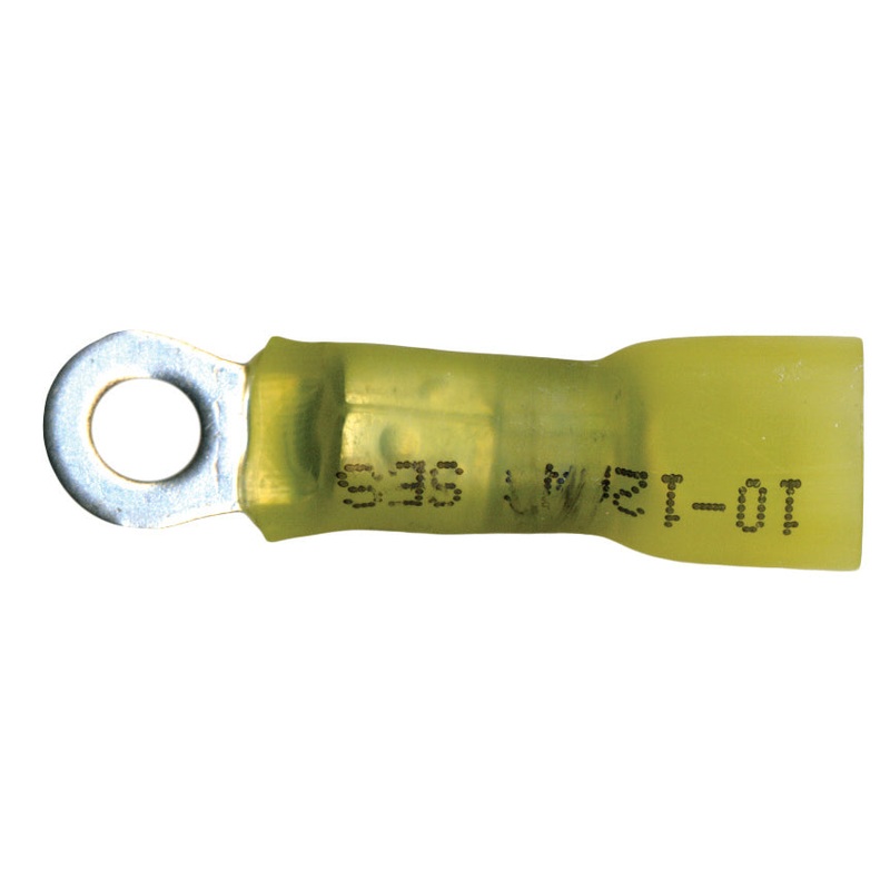 Multilink Yellow Ring Terminal 10-12 AWG #8 Stud – 10 to 500 Pack