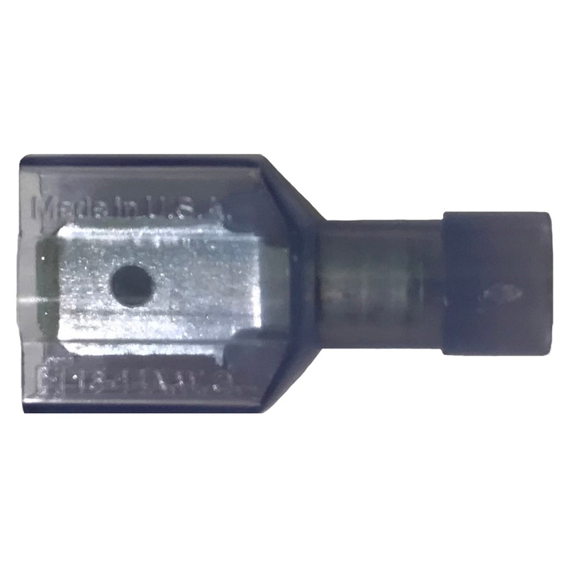 Nylon Fully Insulated Blue Male Quick Disconnect Connector 16-14 Gauge .187 Tab – 100 Pack
