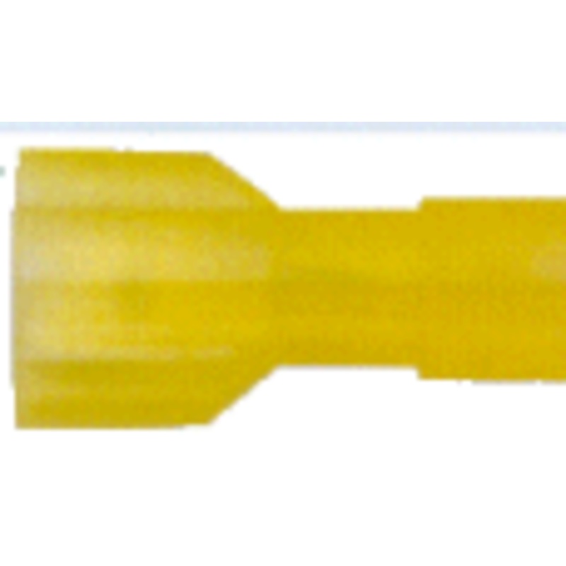 Nylon Fully Insulated Yellow Male Quick Disconnect Connector 12-10 Gauge .250 Tab – 100 or 500 Pack