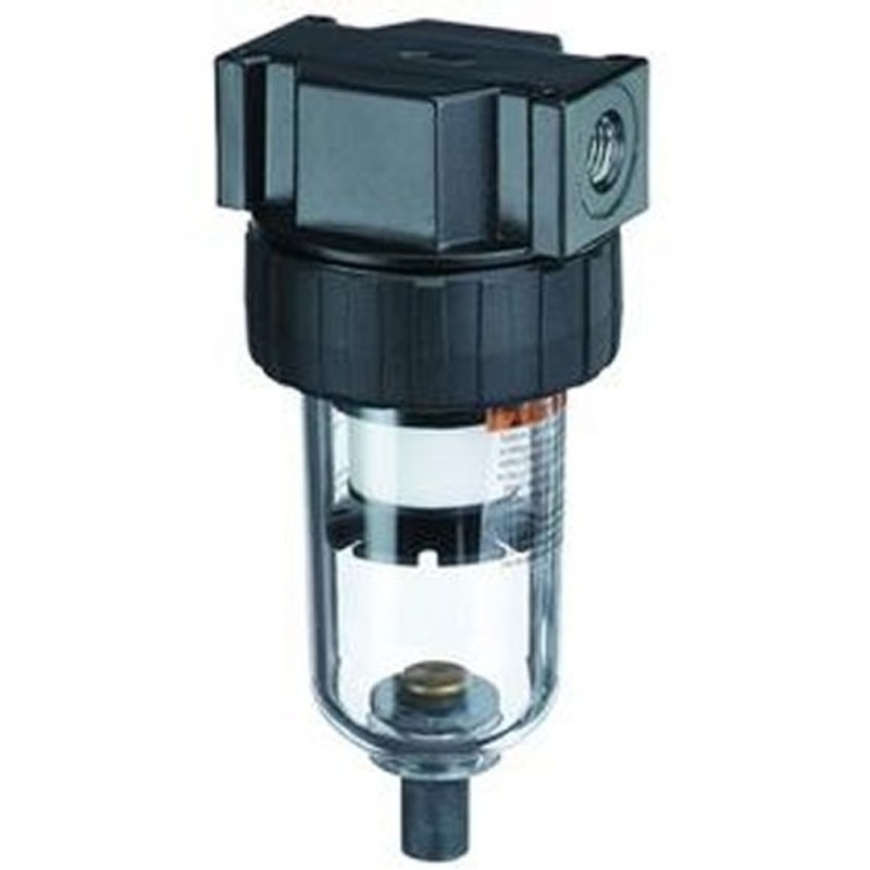 PLEWS 24-301 Air Line Filter 1/4 Manual Compact Tru-Flate