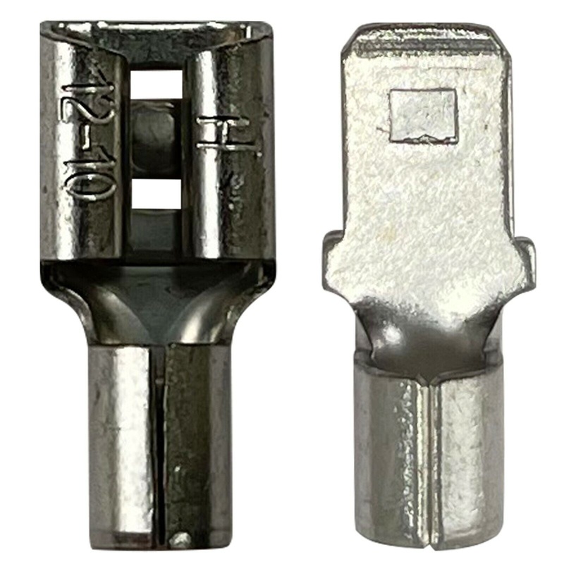 12-10 AWG Non-Insulated Quick Disconnect Terminals – 1/4 Tab – Male & Female – 200 Pack