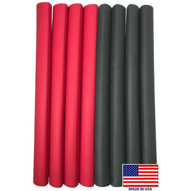 12 Black Red Heat Shrink Tubing 1 Dual Wall Adhesive Glue Lined Wrap 3:1 – Pack of 8