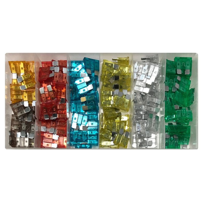 120 Piece ATO/ATC Blade Fuse Assortment Kit – 7 different Amps