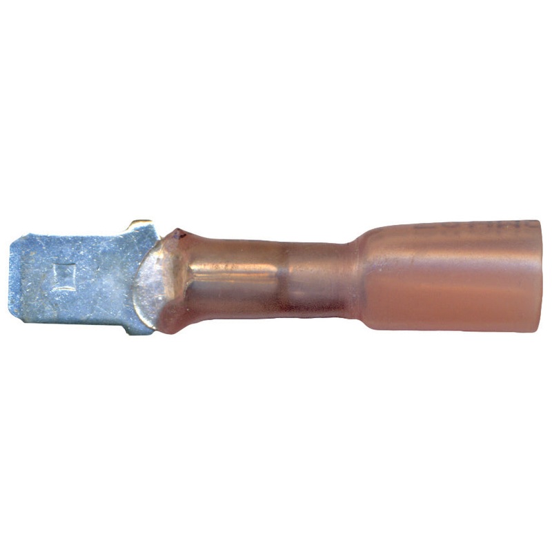 22-18 AWG Heat Shrink Crimp & Solder Male Disconnect – 0.250 Tab – 500 Pack