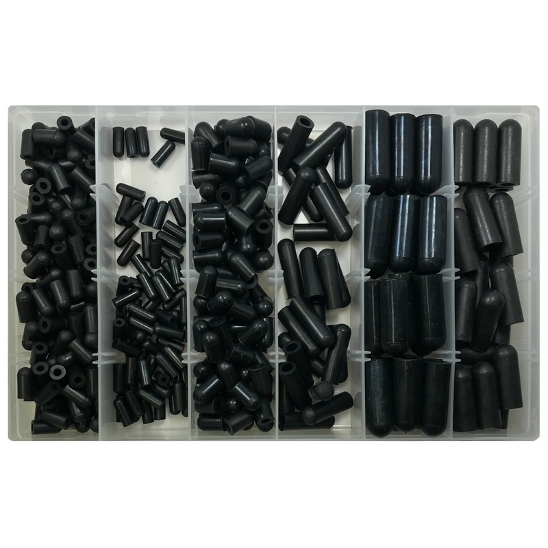 385 Piece Large Rubber Carburetor & Vacuum Cap Assortment Kit