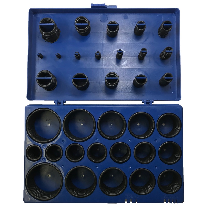 419-Piece Metric Black Nitrile O-Ring Assortment Kit – NBR Rubber – Chemical-Resistant