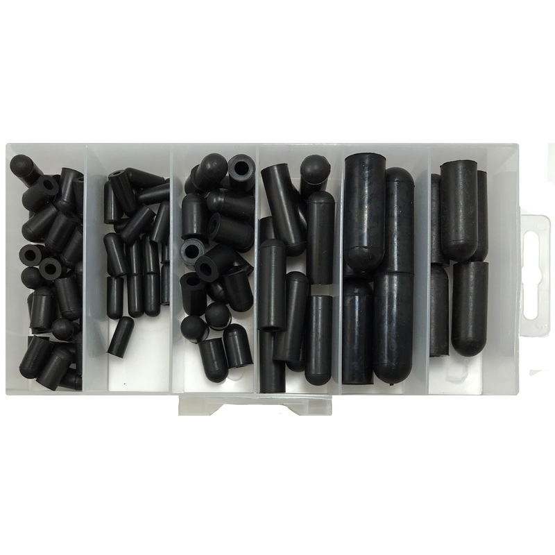 90 Piece Rubber Carburetor & Vacuum Cap Assortment – 6 Different Sizes