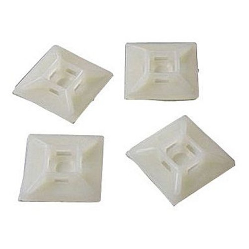 Cable Tie Mounts Natural 3/4 18lb-40lb, 100 Pack