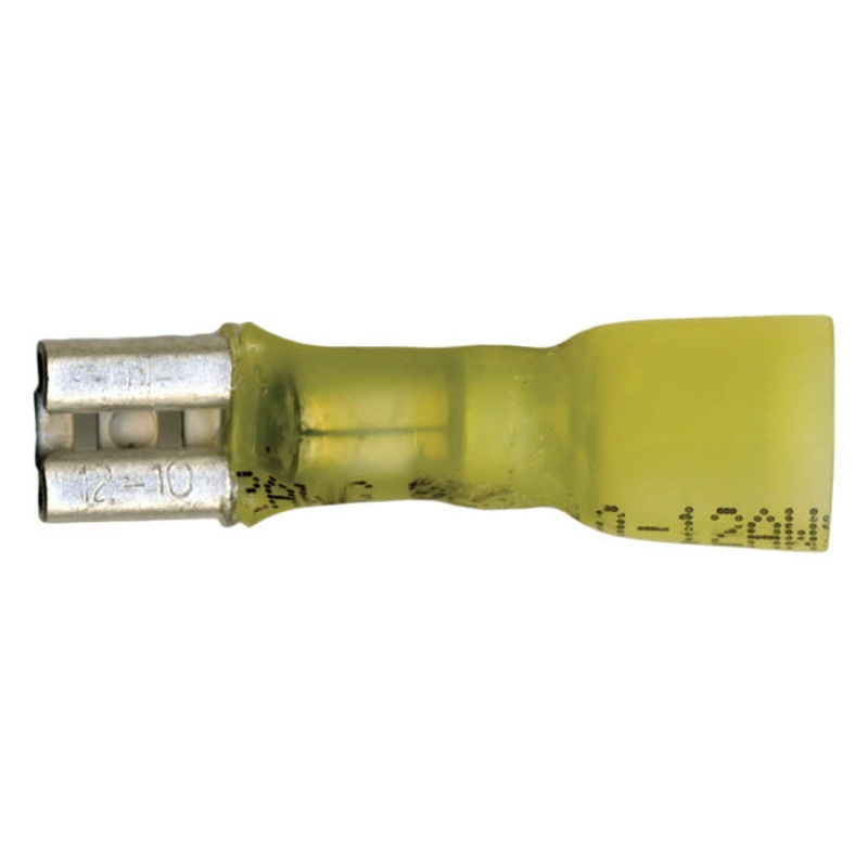 Multilink Heat Shrink Crimp & Solder Female Quick Disconnect Terminal 12-10 AWG .250 Tab – 10 to 500 Pack