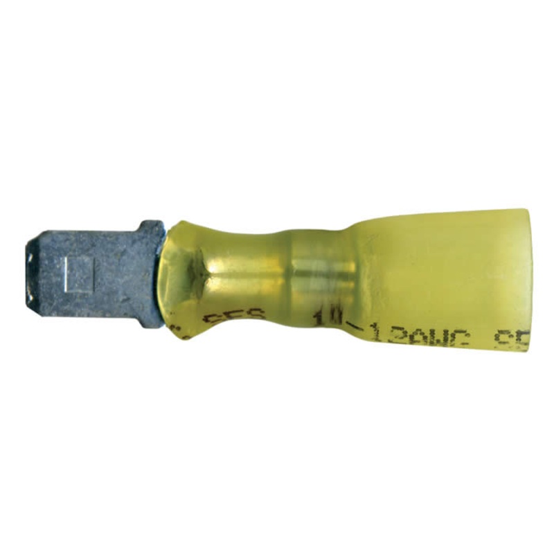 Multilink Heat Shrink Crimp & Solder Male Quick Disconnect Terminal 12-10 AWG .250 Tab – 10 to 500 Pack